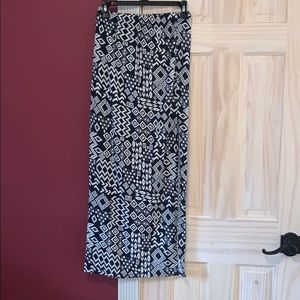 Navy blue & white maxi skirt